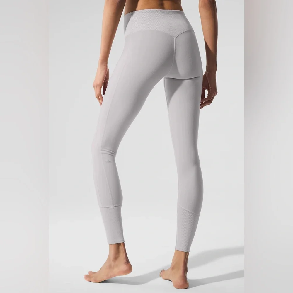 ALO YOGA | ✨NEW✨ Washed Alosoft High-Waist Lounge Legging in Grey Sky Wash